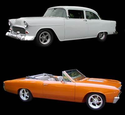 Bob's 55 Chevy & Cary's 67 Chevelle